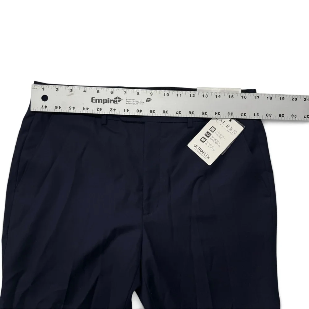 Lauren Ralph Lauren Men Edgewood Ultraflex Wool Suit Pants Navy Blue 34 x 32 NWT